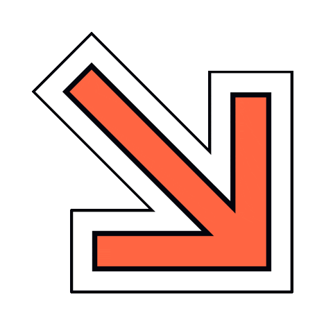 Arrow Orange Sticker by YWAM Nuremberg