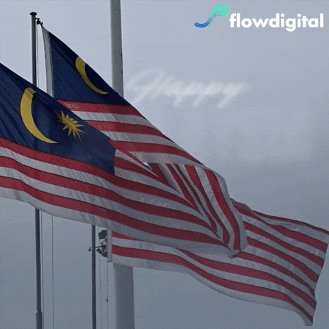 Merdeka Malaysiaday GIF by Flow Digital