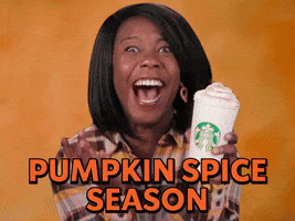 Excited Pumpkin Spice GIF by Starbucks