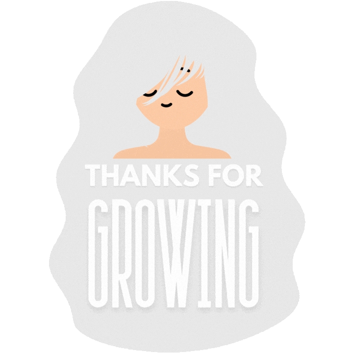 Grey Hair Growing Sticker by Wigs For Kids