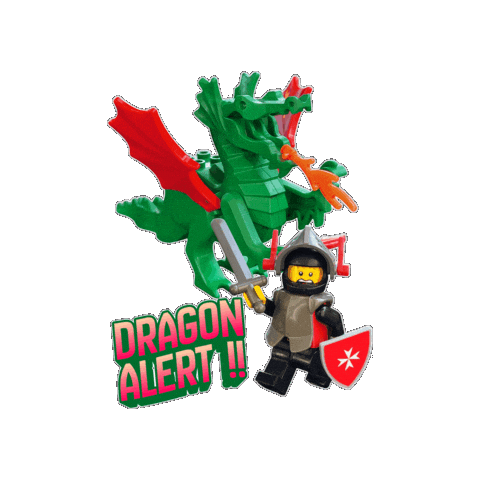 Scared Dragon Sticker