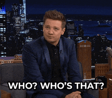 Who Is That Jeremy Renner GIF by The Tonight Show Starring Jimmy Fallon