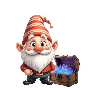 Crystals Cute Gnome Sticker