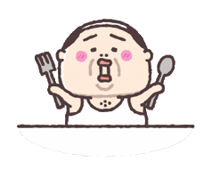 いただきます Old Man Sticker