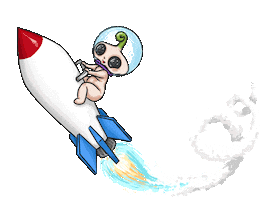 Floating To The Moon Sticker