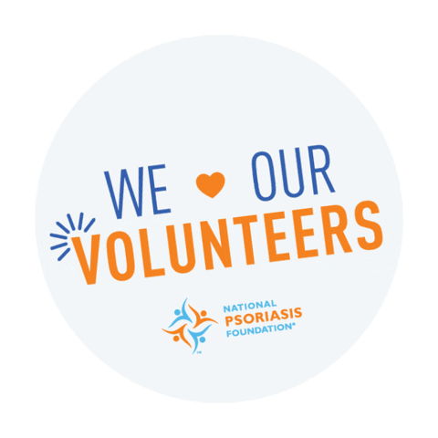 Volunteer Sticker by National Psoriasis Foundation