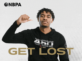 Get Lost Thumbs Down GIF by NBPA