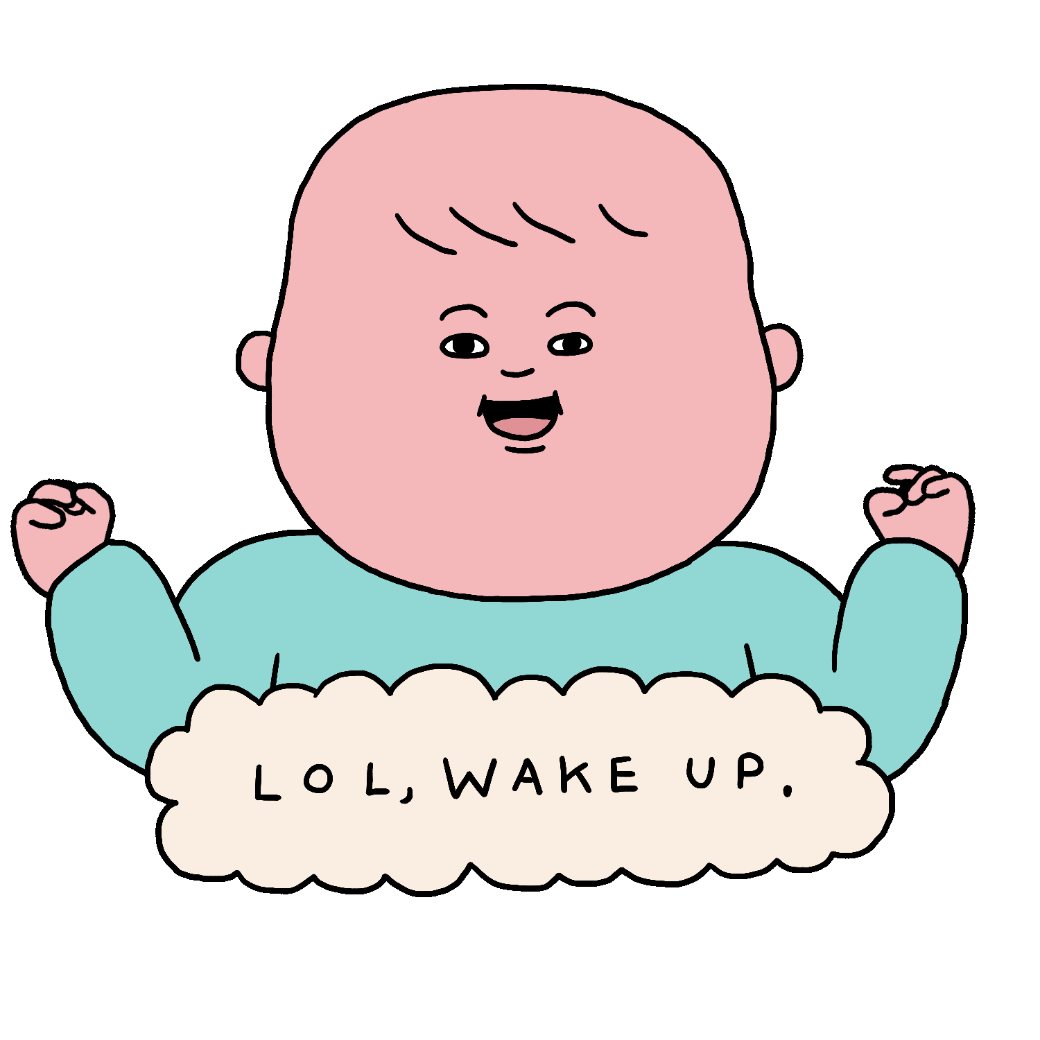 Wake Up Baby Sticker by Sherchle for iOS & Android GIPHY