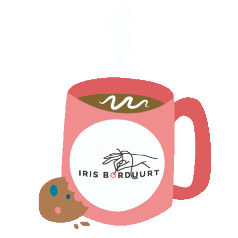 Iris Borduurt Sticker