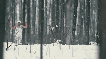 Snow Running GIF by Afta Hill