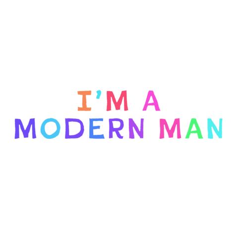 Modern Man Rainbow Sticker by morgxn