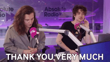 Thank You Very Much GIF by AbsoluteRadio