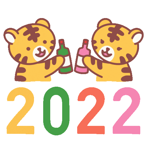 Celebrating New Years Sticker