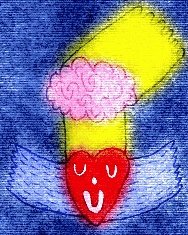 Heart Flying GIF by Holly Simple