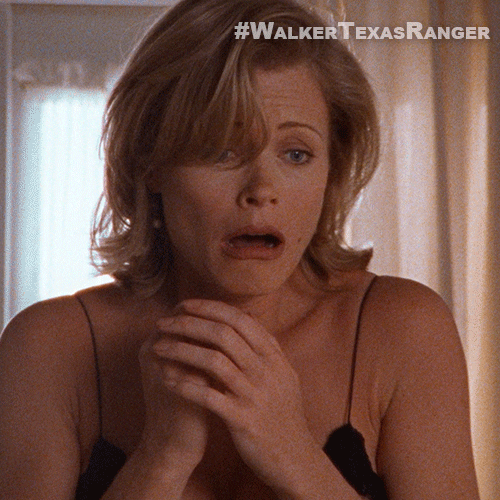 Scared Walker Texas Ranger GIF by Sony Pictures Television