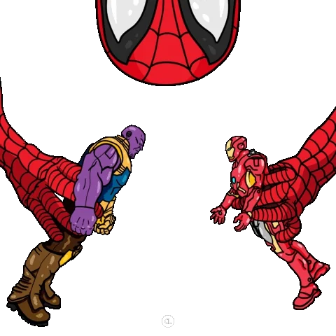 Playing Iron Man Sticker by Caleb Linden Design