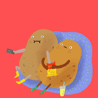 Potato Couch GIF by curly_mads