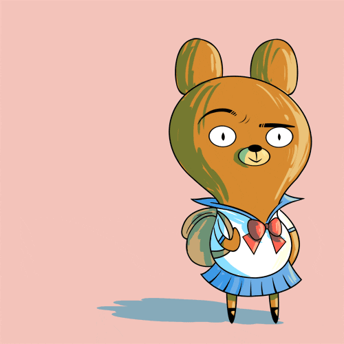 monitosbonitos anime bear schoolgirl monitosbonitos GIF