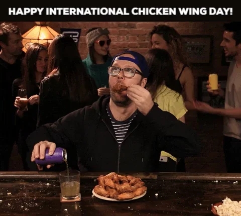 Chicken Wing Eating GIF