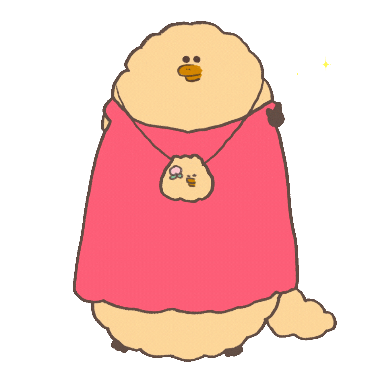 Beige Platypus Sticker