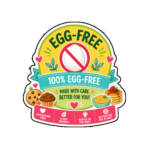 Vegan Egg Sticker by Jennifer Greenhill