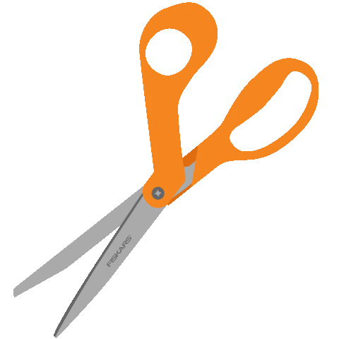 Fiskars Americas orange diy cut creator Sticker