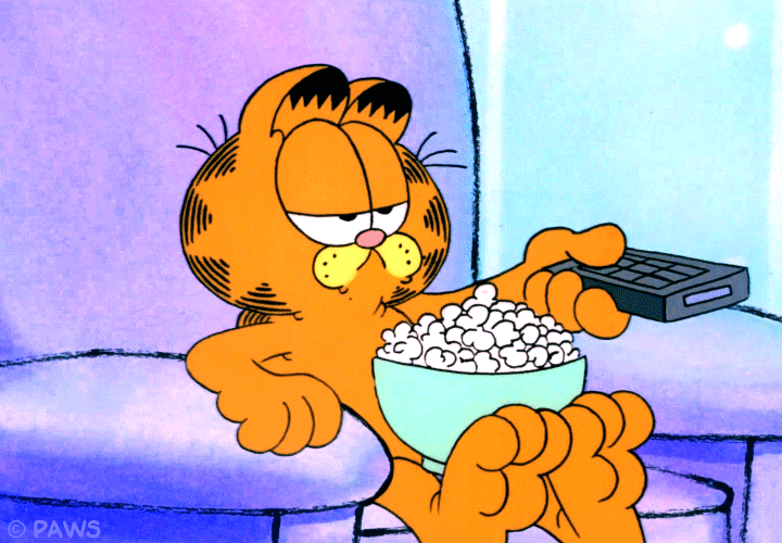 Bored Watching Tv GIF by Garfield