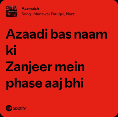 Aazmaish Lyrics GIF