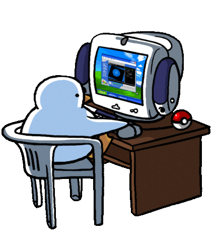 Computer Playing Sticker