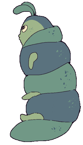 Worm Bookworm Sticker