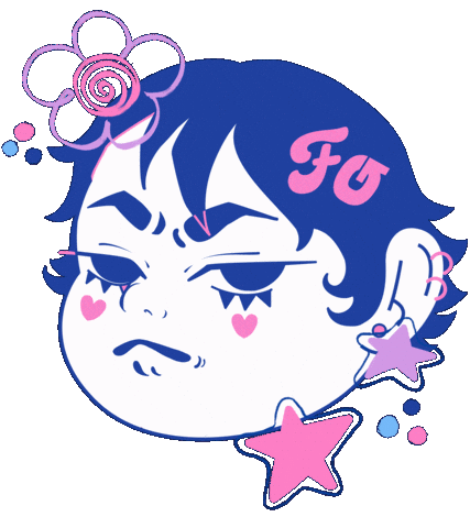 Angry Art Sticker by Femina Grosera