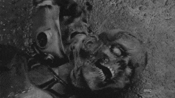 black and white the walking dead zombie