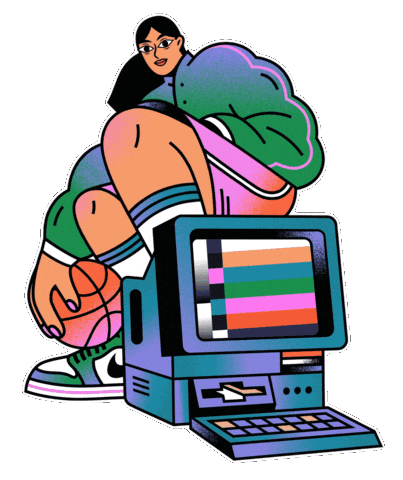 Girl Character Sticker