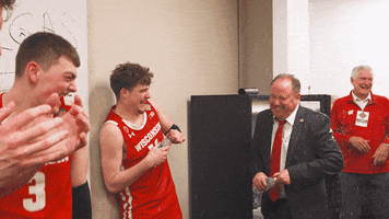 Happy Badgers Basketball GIF by Wisconsin Badgers