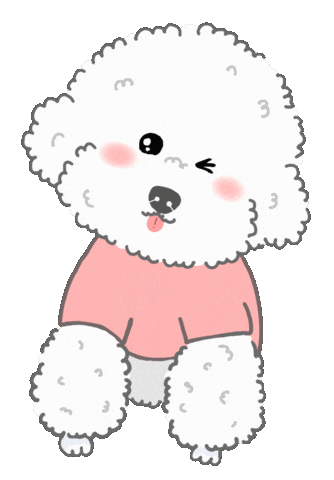 White Dog Wink Sticker