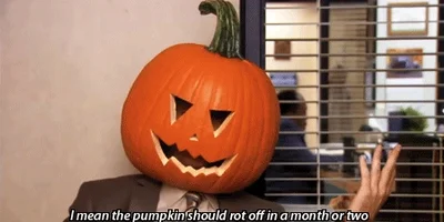 halloween the office pumpkin dwight schrute jack o lantern GIF