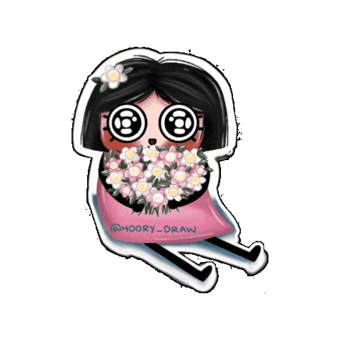 Thanks Flowers Sticker