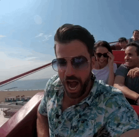 screaming roller coaster GIF by 1st Look