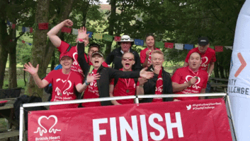 Finish Line Cheering GIF by British Heart Foundation