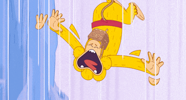 Fall Falling GIF by The Unstoppable Yellow Yeti