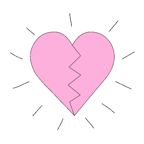 Sad Broken Heart Sticker by Eromatica
