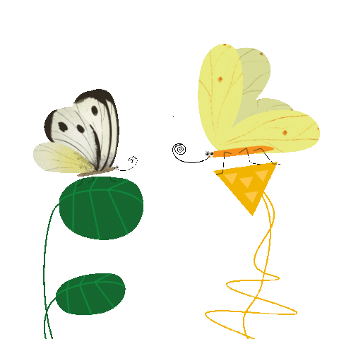 Flowers Butterfly Sticker by Beskidzkie