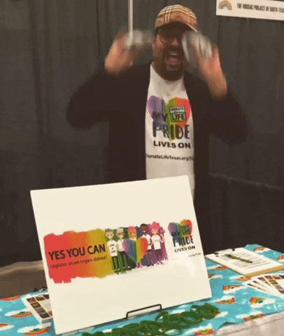 Pride Tosa GIF by Texas Organ Sharing Alliance