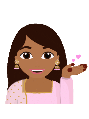 South Asian Heart Sticker