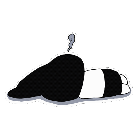 Tired Bunny Sticker