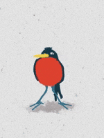 Round Robin Bird GIF by Kimmy Ramone