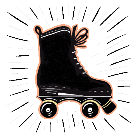 Roll With It Roller Skate Sticker by IMPRINTDUBAI