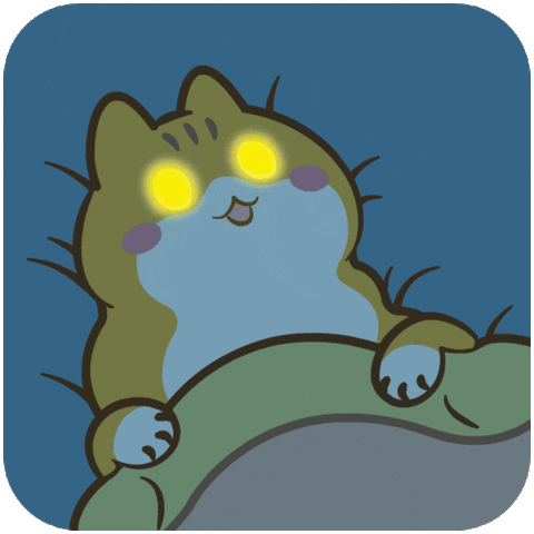 I Cant Sleep Night Owl GIF by catgrass