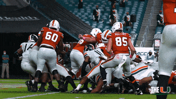 College Football Celebration GIF by Miami Hurricanes
