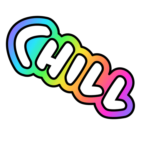 Rainbow Relaxing Sticker by Talking tom